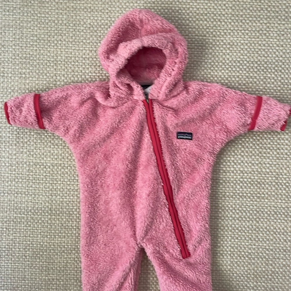 Patagonia cozy fleece convertible bunting, 3-6 months